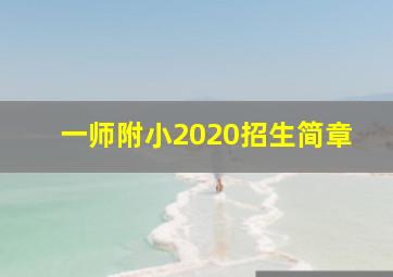 一师附小2020招生简章