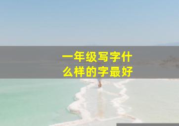 一年级写字什么样的字最好