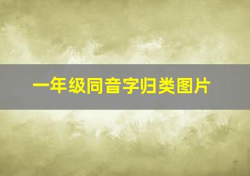 一年级同音字归类图片