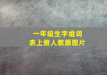 一年级生字组词表上册人教版图片