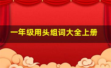 一年级用头组词大全上册