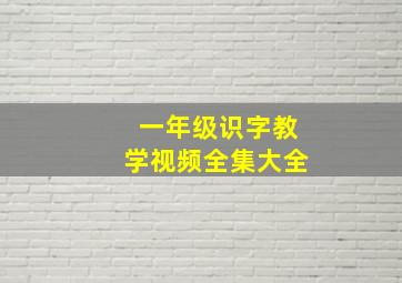 一年级识字教学视频全集大全