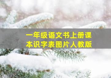 一年级语文书上册课本识字表图片人教版