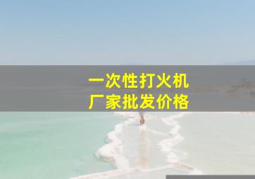 一次性打火机厂家批发价格