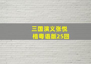 三国演义张悦楷粤语版25回