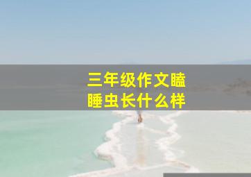 三年级作文瞌睡虫长什么样