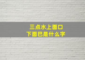 三点水上面口下面巴是什么字