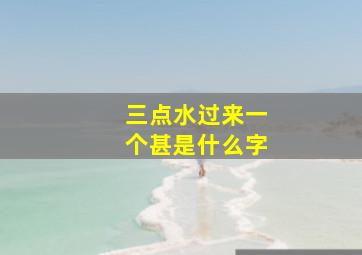 三点水过来一个甚是什么字