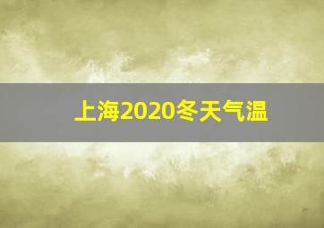 上海2020冬天气温