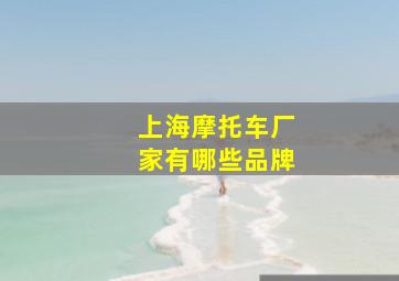 上海摩托车厂家有哪些品牌