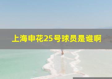 上海申花25号球员是谁啊