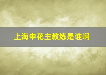 上海申花主教练是谁啊