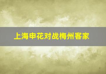 上海申花对战梅州客家