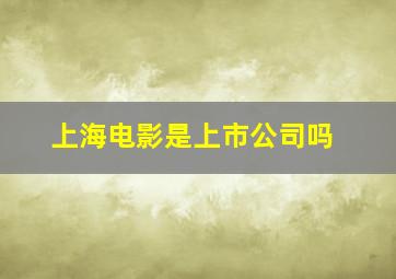 上海电影是上市公司吗