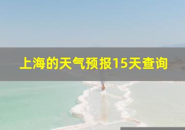 上海的天气预报15天查询