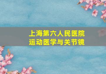 上海第六人民医院运动医学与关节镜