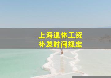 上海退休工资补发时间规定