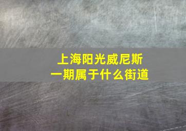 上海阳光威尼斯一期属于什么街道