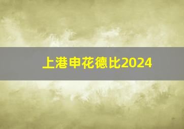 上港申花德比2024