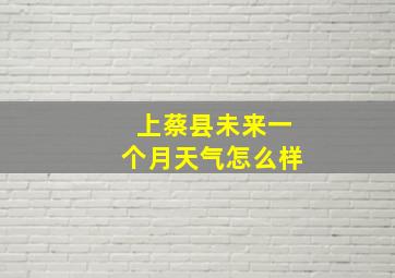 上蔡县未来一个月天气怎么样