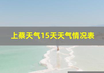 上蔡天气15天天气情况表