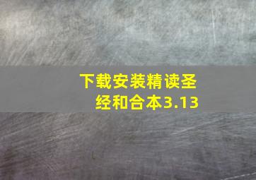 下载安装精读圣经和合本3.13