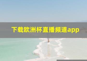 下载欧洲杯直播频道app