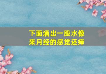 下面涌出一股水像来月经的感觉还痒