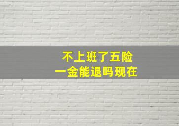 不上班了五险一金能退吗现在