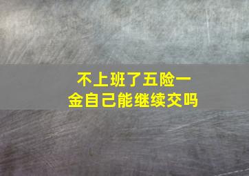 不上班了五险一金自己能继续交吗