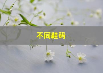 不同鞋码