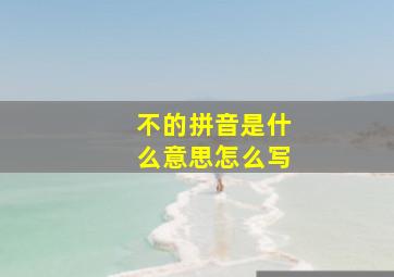 不的拼音是什么意思怎么写