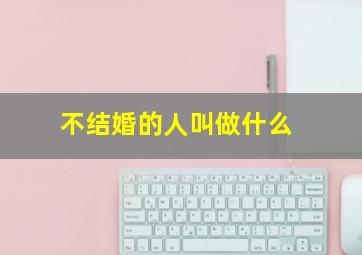 不结婚的人叫做什么