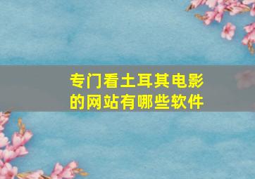 专门看土耳其电影的网站有哪些软件