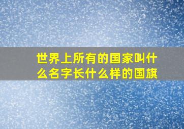 世界上所有的国家叫什么名字长什么样的国旗