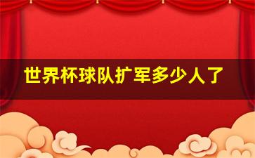 世界杯球队扩军多少人了