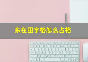 东在田字格怎么占格