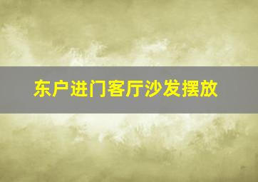 东户进门客厅沙发摆放