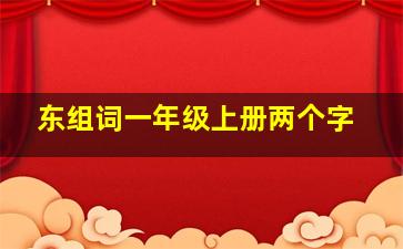 东组词一年级上册两个字