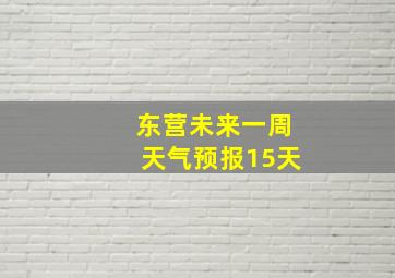 东营未来一周天气预报15天