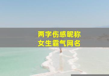 两字伤感昵称女生霸气网名