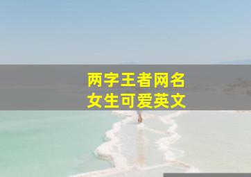 两字王者网名女生可爱英文