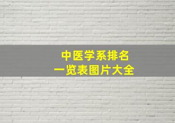 中医学系排名一览表图片大全