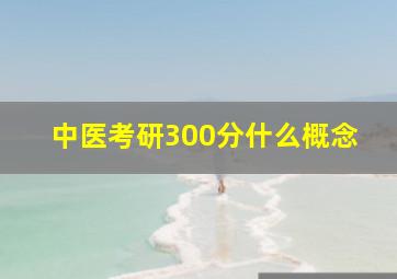 中医考研300分什么概念