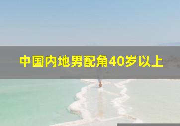 中国内地男配角40岁以上