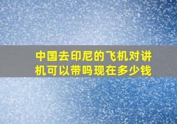 中国去印尼的飞机对讲机可以带吗现在多少钱