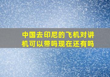 中国去印尼的飞机对讲机可以带吗现在还有吗