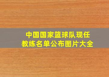 中国国家篮球队现任教练名单公布图片大全