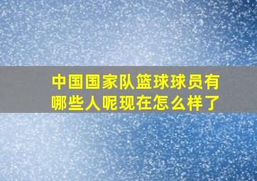 中国国家队篮球球员有哪些人呢现在怎么样了