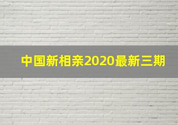 中国新相亲2020最新三期